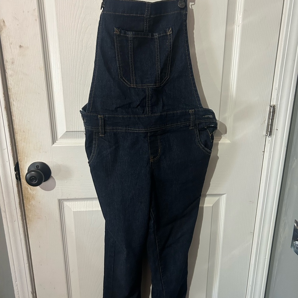 Dark Wash Denim Overalls - Classic Blue